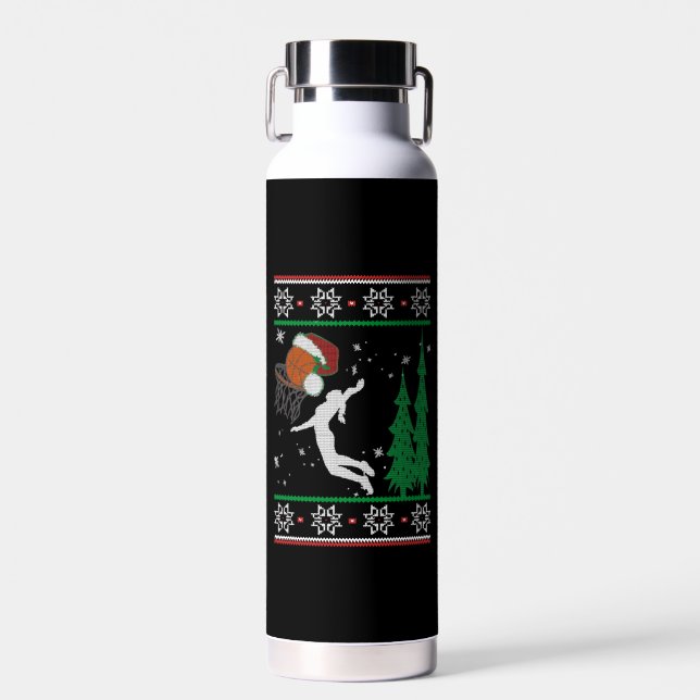 Botella De Agua Navidades de baloncesto (Delantero)