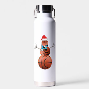 Botella De Agua Navidades de baloncesto Snowman