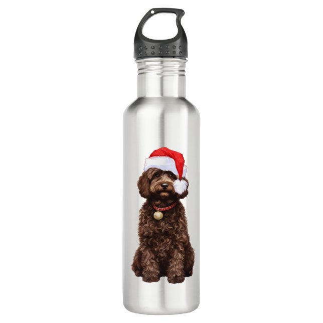 Botella De Agua Navidades de Cockapoo (Anverso)