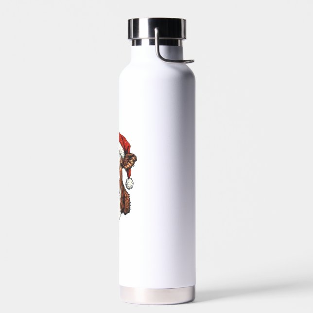 Botella De Agua Navidades de Cow Santa Hat (Izquierdo)