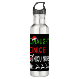 Botella De Agua Navidades de enfermería de Nicu Naughty Pajamas Fu