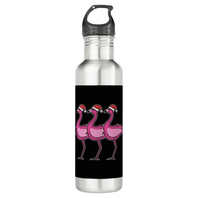 Botella De Agua Navidades de Flamingo (Anverso)