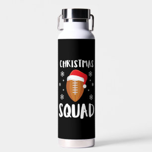 Botella De Agua Navidades de fútbol norteamericanos  de escuadrón 