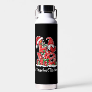 Botella De Agua Navidades de Gnome del profesorado de preescolar P