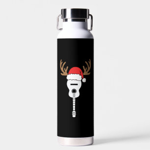 Botella De Agua Navidades de guitarra renos de Santa Hat