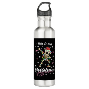Botella De Agua Navidades de invierno Pajama Skeleton