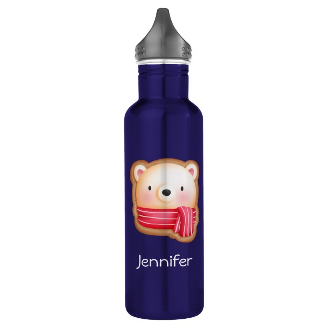 Botella De Agua Navidades de la bufanda roja y las mejillas rosada (Izquierda)