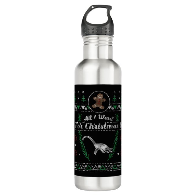 Botella De Agua Navidades de Loch Ness Monster (Anverso)