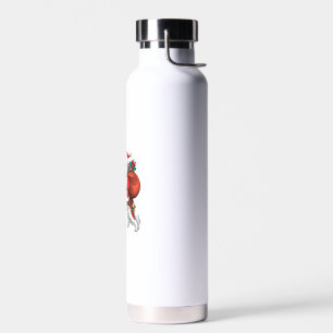 Botella De Agua Navidades de perros de Borzoi iluminando Santa Rid