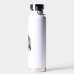 Botella De Agua Navidades de Pitbull, mano de paz divertida, ilumi