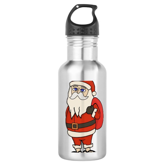 Botella De Agua Navidades de Santa Claus Flip Flops (Anverso)