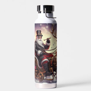 Botella De Agua Navidades de steampunk de Santa/Reindeer/invierno