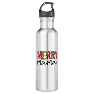 Botella De Agua Navidades de vacaciones "Merry Mama" de moda