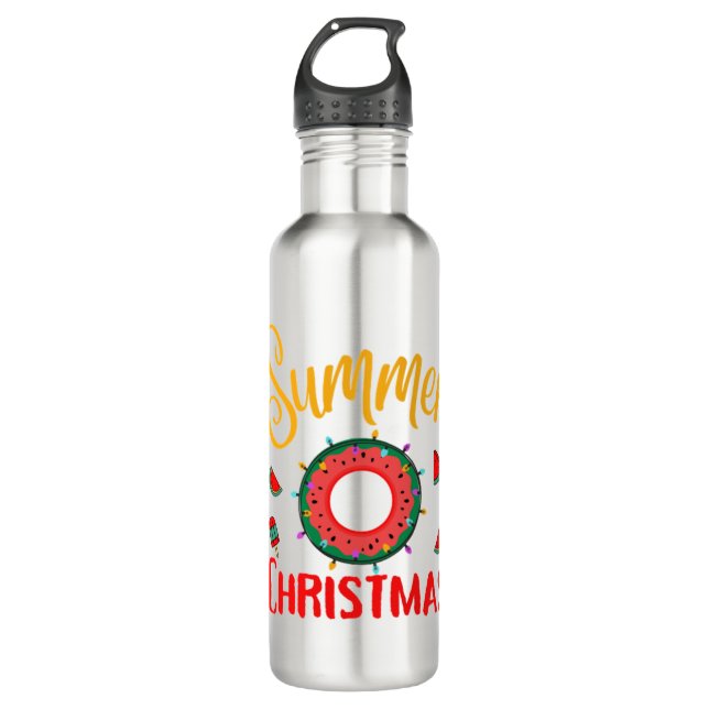 Botella De Agua Navidades de verano de julio (Anverso)