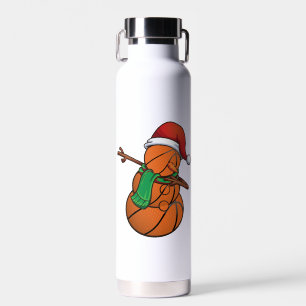 Botella De Agua Navidades del baloncesto Dabbing Snowman