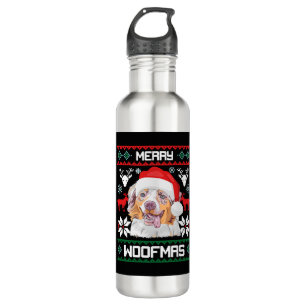 Botella De Agua Navidades del Pastor Australiano Merry Woofmas