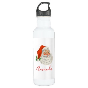 Botella De Agua Navidades del Retro Vintage Jolly Santa Claus