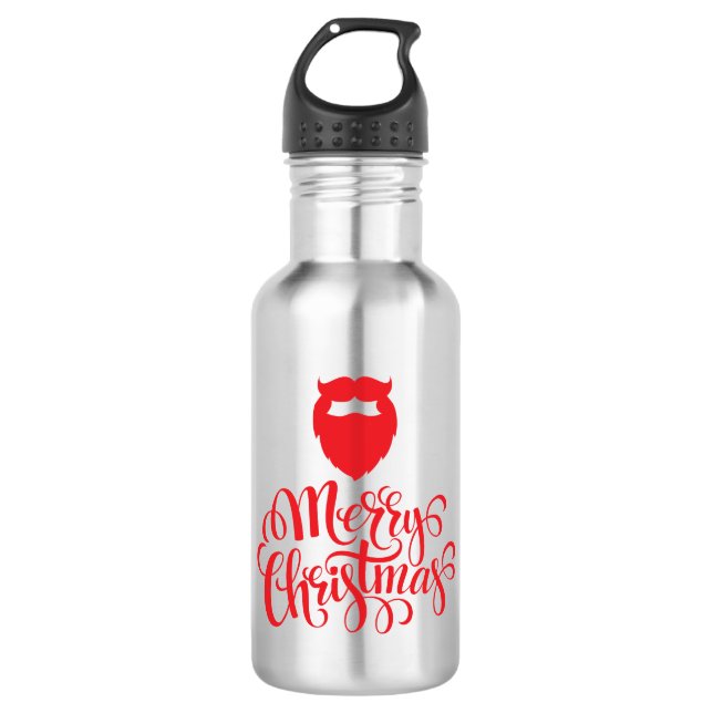 Botella De Agua Navidades diseñan barba Santa (Anverso)