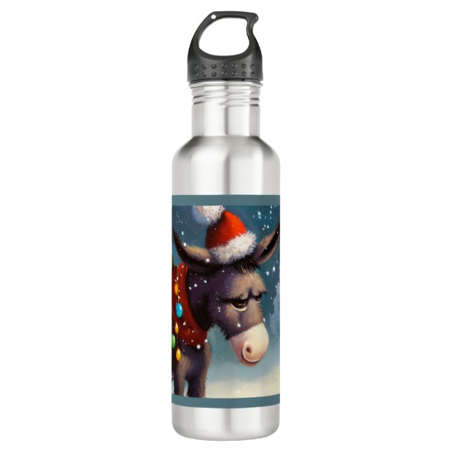 Botella De Agua Navidades Donkey 2 (Anverso)