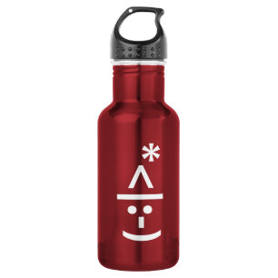 Botella De Agua Navidades Elf Emoticon Xmas ASCII Texto Arte