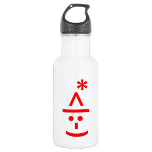 Botella De Agua Navidades Elf Emoticon Xmas ASCII Texto Arte