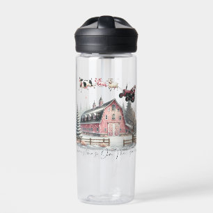 Botella De Agua Navidades en la granja, Feliz Navidad