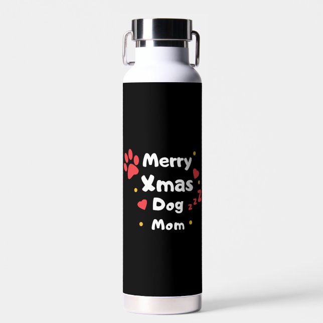 Botella De Agua Navidades encantadores Perro Mamá (Delantero)