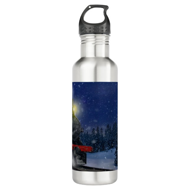 Botella De Agua Navidades entrenan en la nieve (Anverso)