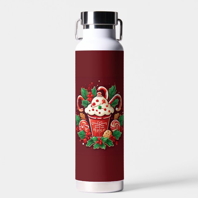 Botella De Agua Navidades felices Drinkware (Delantero)