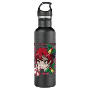 Botella De Agua Navidades feos Otaku Ahegao Ecchi Etchi Lewenta He