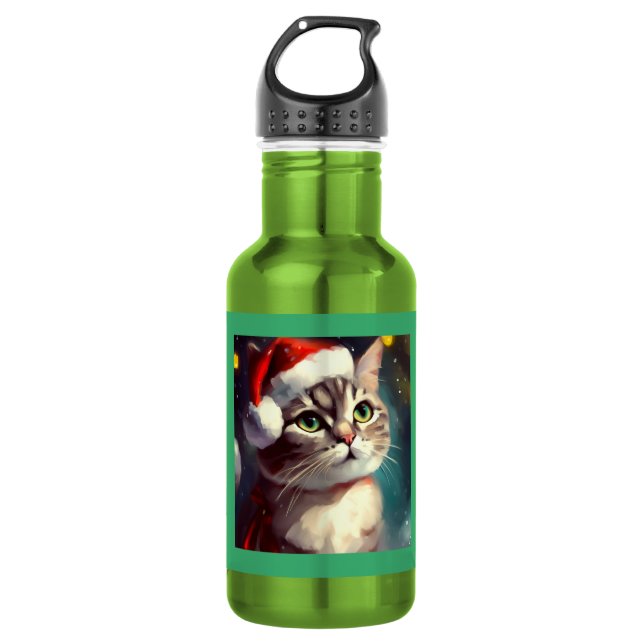 Botella De Agua Navidades Gato 2 (Anverso)