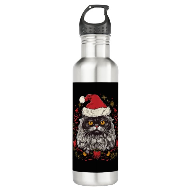 Botella De Agua Navidades gatos persas (Anverso)