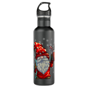 Botella De Agua Navidades Gnome Camisas Hombres Mujeres Búfalo Roj