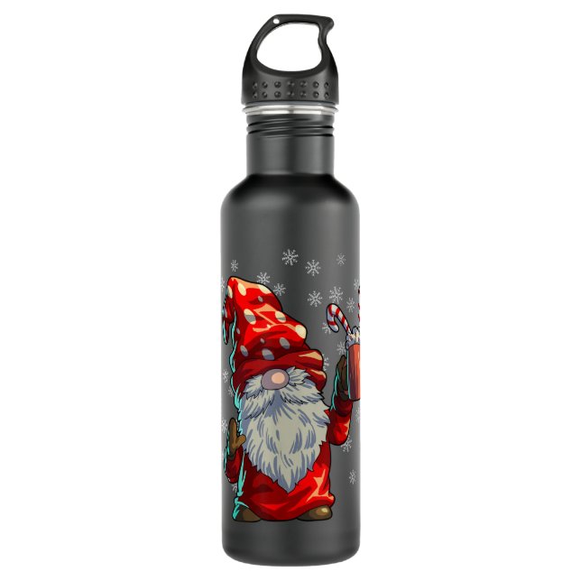 Botella De Agua Navidades Gnome Camisas Hombres Mujeres Búfalo Roj (Anverso)