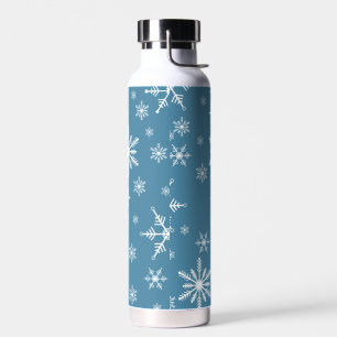 Botella De Agua Navidades Hacen Snowflake Con El Azul
