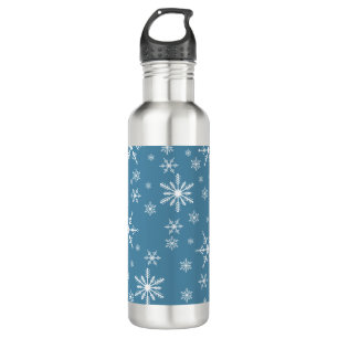 Botella De Agua Navidades Hacen Snowflake Con El Azul
