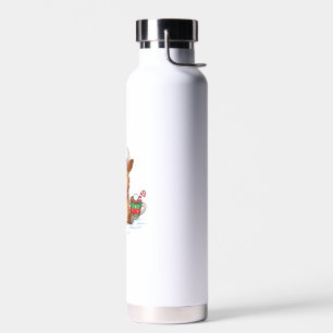 Botella De Agua Navidades Highland Cow Cute Heifer Cow Santa Hat M