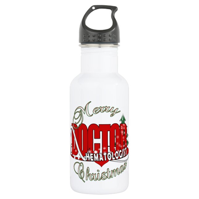 BOTELLA DE AGUA NAVIDADES MÉDICA HEMATOLOGISTA (Anverso)