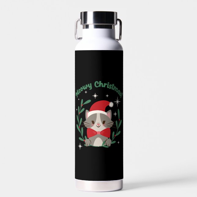 Botella De Agua Navidades Meowy (Delantero)