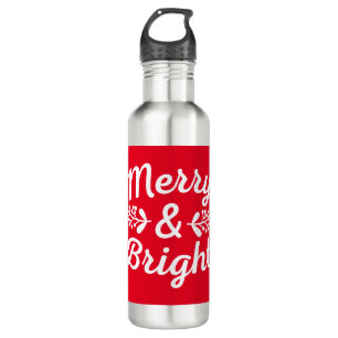 Botella De Agua Navidades Merry y Bright