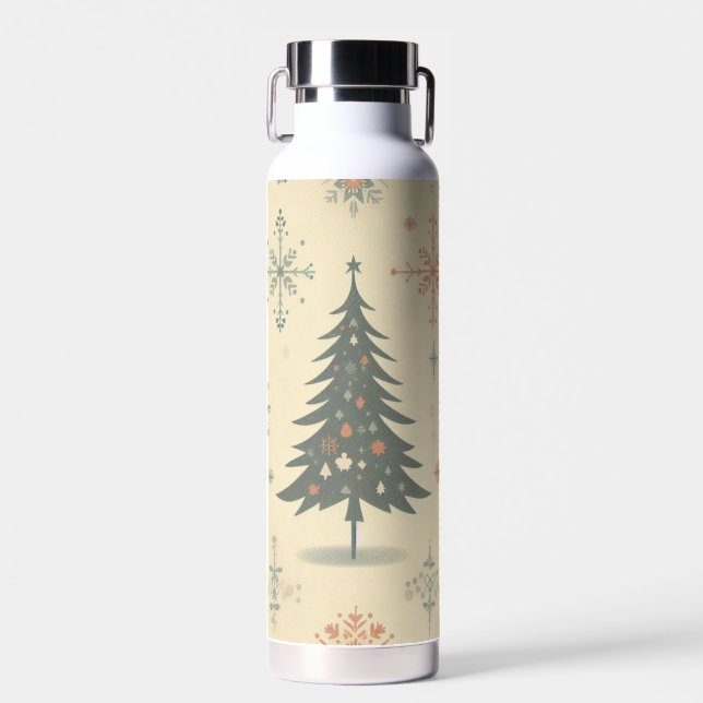 Botella De Agua Navidades modernos vintage/retro/invierno (Delantero)