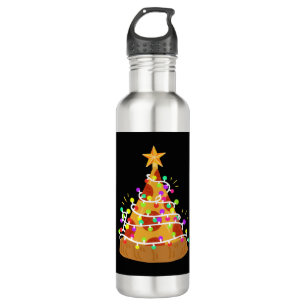 Botella De Agua Navidades Navidades Pizza Luces