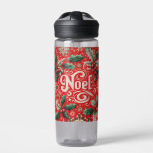 Botella De Agua Navidades Noel Red & Green
