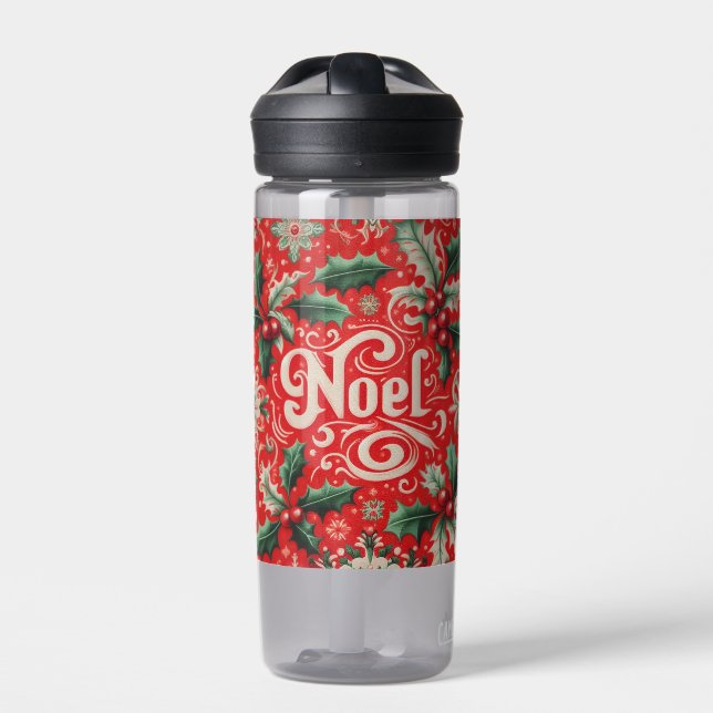Botella De Agua Navidades Noel Red & Green (Delante)
