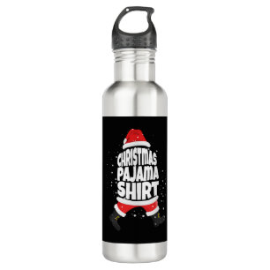 Botella De Agua Navidades Pajama Shirt I Familia Navidades Santa