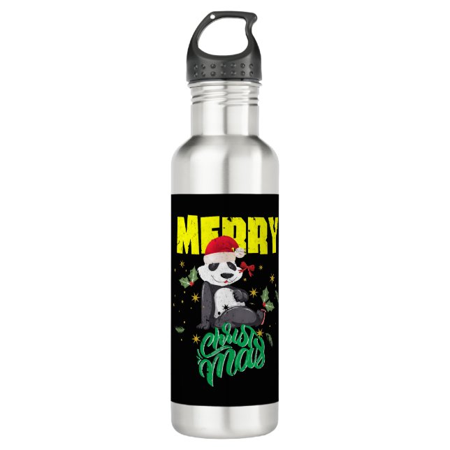 Botella De Agua Navidades Panda (Anverso)