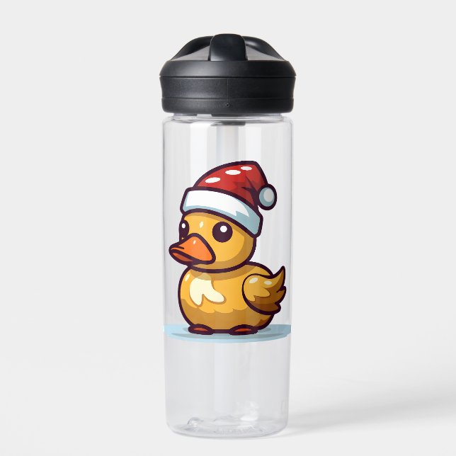 Botella De Agua Navidades Pato en Santa Sat (Delante)