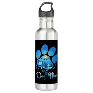 Botella De Agua Navidades Paw Dog Mom