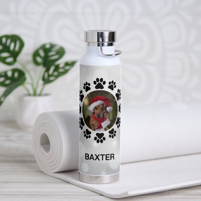 Botella De Agua Navidades Personalizado Dog Photo (Yoga)