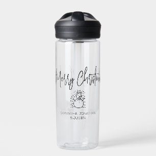 Botella De Agua Navidades personalizados Holiday Nombres mínimos